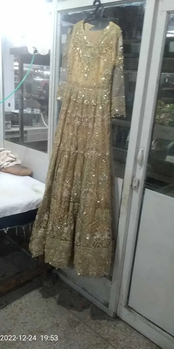 A cleaned wedding dress